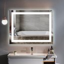 Ver imagem 5 de Espelho 80x60 Led 3 Cores Retangular Frio Neutro e Quente Banheiro Tecla Touch Screem 60x80