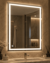 Ver imagem 1 de Espelho 80x60 LED 3 Cores Retangular Frio Neutro e Quente Banheiro Tecla Touch Screem 60x80