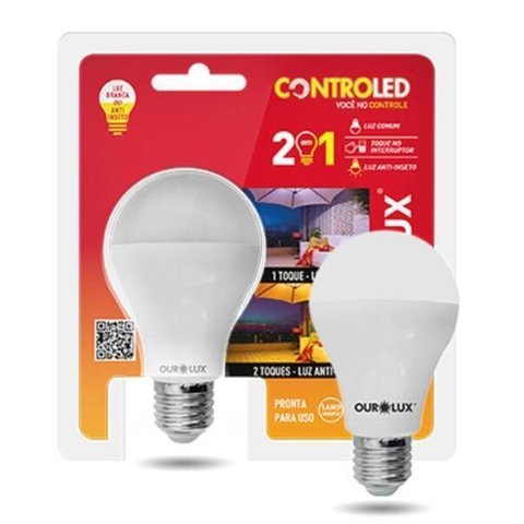 Lâmpada Led Controled 2 Em 1 9W Luz Branca Ourolux