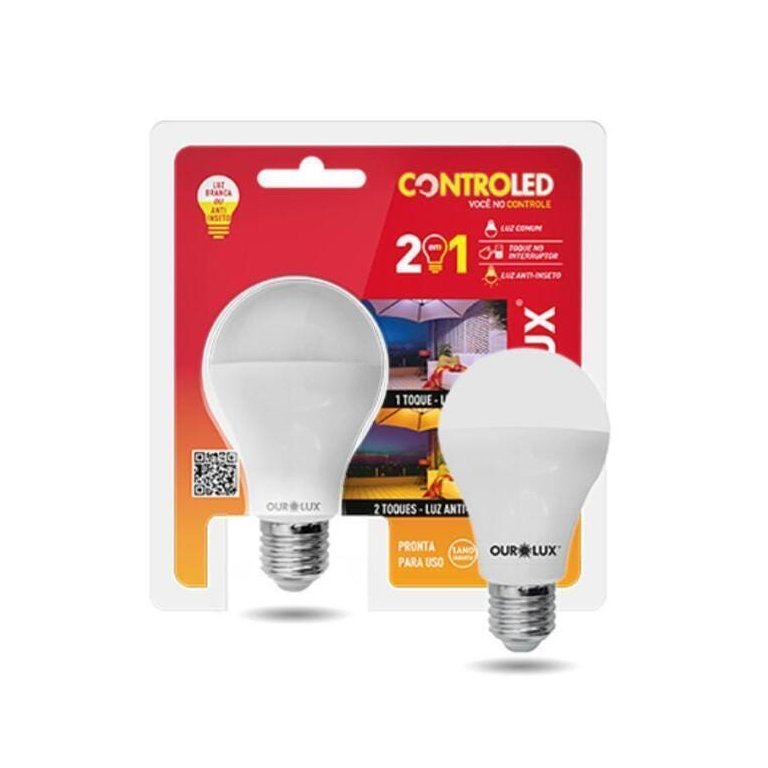 Lâmpada Led Controled 2 Em 1 9W Luz Branca Ourolux