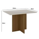 Ver imagem 4 de Kit Mesa de Jantar Helo com Vidro 120x90 com 4 Cadeiras Josi Carvalho/off White/fendi