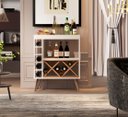 Ver imagem 1 de Aparador com Adega Bar Creative Pés Palito - Cores - Comprar Moveis em Casa: Off White / Freijó