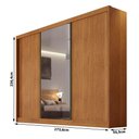 Ver imagem 3 de Guarda Roupa Casal Lôgan 3 Portas 1 com Espelho 4 Gavetas Cinamomo - Novo Horizonte
