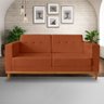 Sofa Beny 3 Lugares Linho Terra Cota Soft - 1