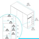 Ver imagem 6 de Bancada de Cozinha com Garrafeiro e 1 Porta 136cm Soluzione Móveis