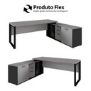 Ver imagem 6 de Mesa Dinâmica 1,70m C/ Armário e Cx de Tomadas Pés Metal F5