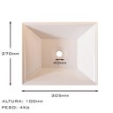 Ver imagem 2 de Cuba de Sobrepor para Lavabo ou Banheiro 30,5cm X 27cm Quadrada Esmeralda