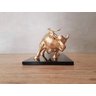 Escultura Touro De Wall Street Da Bolsa De Valores Ouro - 2