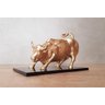 Escultura Touro De Wall Street Da Bolsa De Valores Ouro - 3