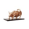 Escultura Touro De Wall Street Da Bolsa De Valores Ouro - 1