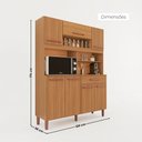 Ver imagem 3 de Armário de Cozinha Roma 100% MDF 7 Portas e 1 Gaveta