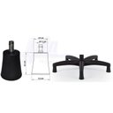 Ver imagem 2 de Cadeira para Costureira Nr17 Ergonomica Preta - Base Aranha com Laudo Técnico Nr17