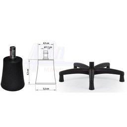 Cadeira para Costureira Nr17 Ergonomica Preta - Base Aranha - 2