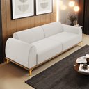 Ver imagem 2 de Sofá 03 Lugares Para Sala de Estar Kiev 230 cm D02 Linho Cru C-443 - Lyam Decor