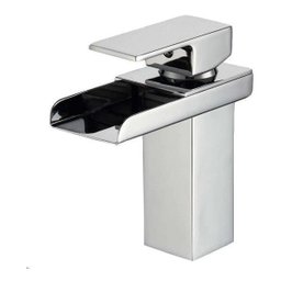 Torneira Banheiro Monocomando Cascata Calha Baixa Cromada - 1
