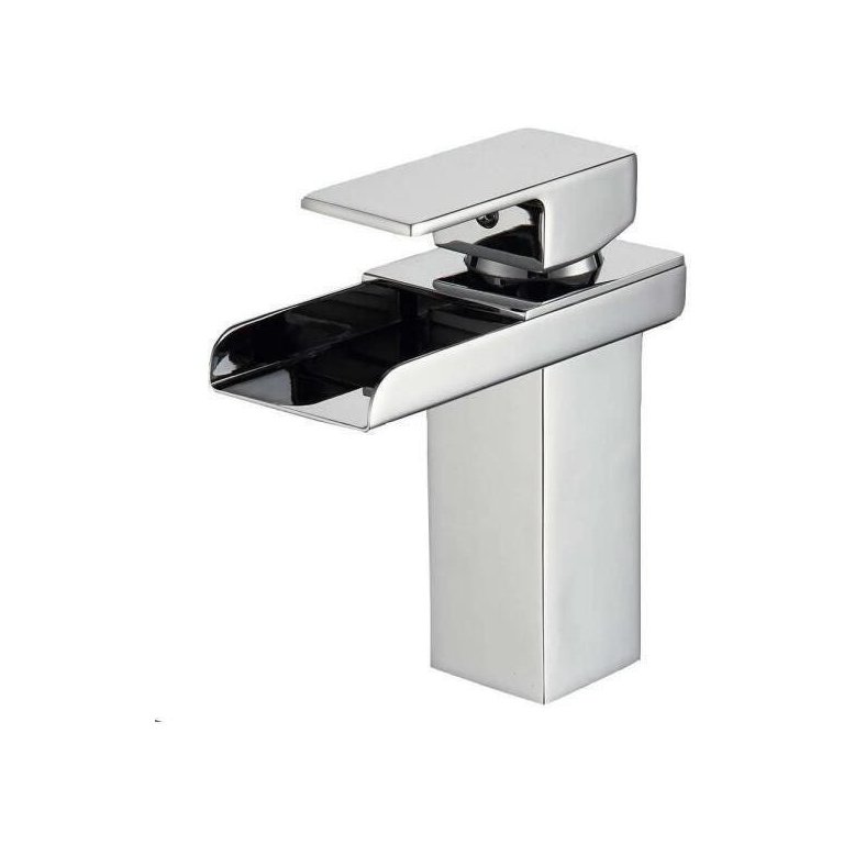 Torneira Banheiro Monocomando Cascata Calha Baixa Cromada