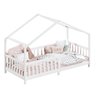 Cama Montessoriana Madeira Maciça Casa com Estrado Lisan Branca Idimex - 8