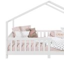 Ver imagem 5 de Cama Montessoriana Madeira Maciça Casa com Estrado Lisan Branca Idimex