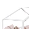 Cama Montessoriana Madeira Maciça Casa com Estrado Lisan Branca Idimex - 7