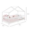 Cama Montessoriana Madeira Maciça Casa com Estrado Lisan Branca Idimex - 4