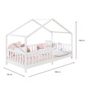 Ver imagem 4 de Cama Montessoriana Madeira Maciça Casa com Estrado Lisan Branca Idimex