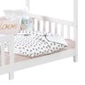 Cama Montessoriana Madeira Maciça Casa com Estrado Lisan Branca Idimex - 6