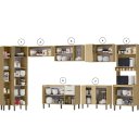 Ver imagem 4 de Cozinha Modulada Completa Vick 7 Peças Castanho Off White