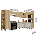 Ver imagem 5 de Cozinha Modulada Completa Vick 7 Peças Castanho Off White