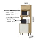 Ver imagem 7 de Cozinha Modulada Completa Vick 7 Peças Castanho Off White