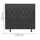 Ver imagem 3 de Cabeceira Estofada Cama Box King 195cm Istambul Suede Cinza Escuro- Mabe Magazine