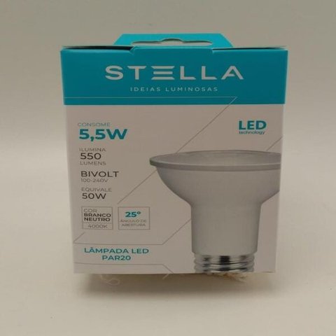 Lâmpada Led Par 20 5,5W E27 4000K Stella Sth9020/40