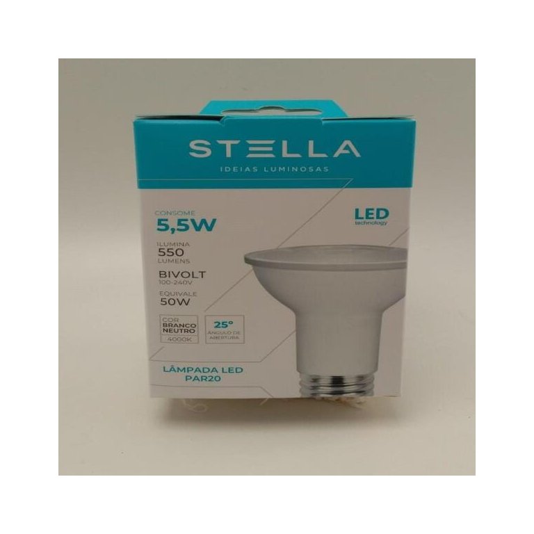 Lâmpada Led Par 20 5,5W E27 4000K Stella Sth9020/40