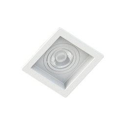 Spot Embutir Quadrado Recuado Branco para Par20 E27 - 1