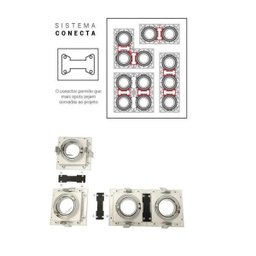 Spot Embutir Quadrado Recuado Branco para Par20 E27 - 3