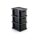 Ver imagem 1 de Gaveteiro plastico rattan 03 gavetas com rodizio preto