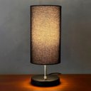 Ver imagem 1 de Abajur Luminaria de Mesa Redondo com Interruptor Ref 84 Decoração Casa Sala Quarto Escritório Moveis