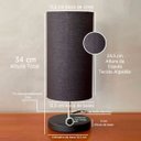 Ver imagem 3 de Abajur Luminaria de Mesa Redondo com Interruptor Ref 84 Decoração Casa Sala Quarto Escritório Moveis