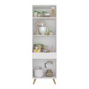 Ver imagem 4 de Paneleiro 2 Portas 62cm Veneza Multimóveis V3739 Branco/Dourado