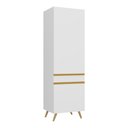 Ver imagem 1 de Paneleiro 2 Portas 62cm Veneza Multimóveis V3739 Branco/Dourado