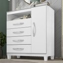 Ver imagem 3 de Comoda Sapateira 1p 4g 84 Cm Moden 2258 Branco Flex Incp