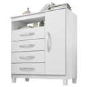 Ver imagem 1 de Comoda Sapateira 1p 4g 84 Cm Moden 2258 Branco Flex Incp