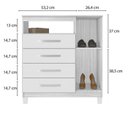 Ver imagem 5 de Comoda Sapateira 1p 4g 84 Cm Moden 2258 Branco Flex Incp
