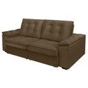 Ver imagem 2 de Sofá Retrátil e Reclinável Molas Ensacadas 190cm Veludo Zurique