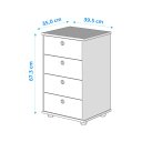 Ver imagem 6 de Kit 2 Peças Mesa de Cabeceira Gaveteiro 4 Gavetas Classic:freijo