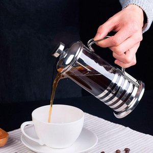Cafeteira Prensa Francesa Cremeira Vidro e Inox 350ml