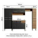 Ver imagem 4 de Armário de Cozinha Emilly Hit Balcão 11 Portas 1 Gaveta Preto