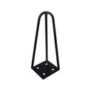 Ver imagem 5 de Kit 10 Pés de Metal 15 CM Hairpin Legs Mesas de Centro Puffs Preto