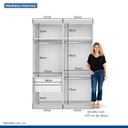 Ver imagem 3 de Guarda Roupa Solteiro 2 Porta de Correr Kiara -Mt- Rei de Casa Branco