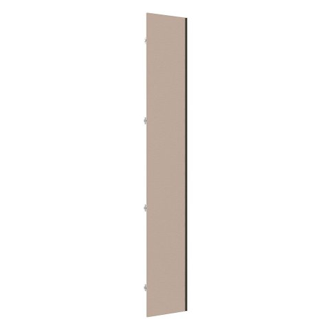 Porta para Roupeiro Closet Canto Diagonal Individual 40cm Puxador Perfil Inox Luciane Móveis