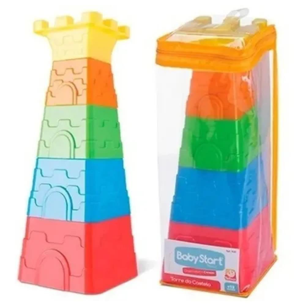 BRINQUEDO INFANTIL DIDÁTICO EDUCATIVO TORRE DE MONTAR COLORS 9110 SILMAR - 2